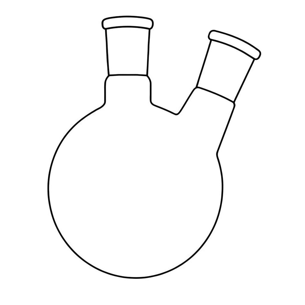 2 Neck Round Bottom Flask - Stone Glass