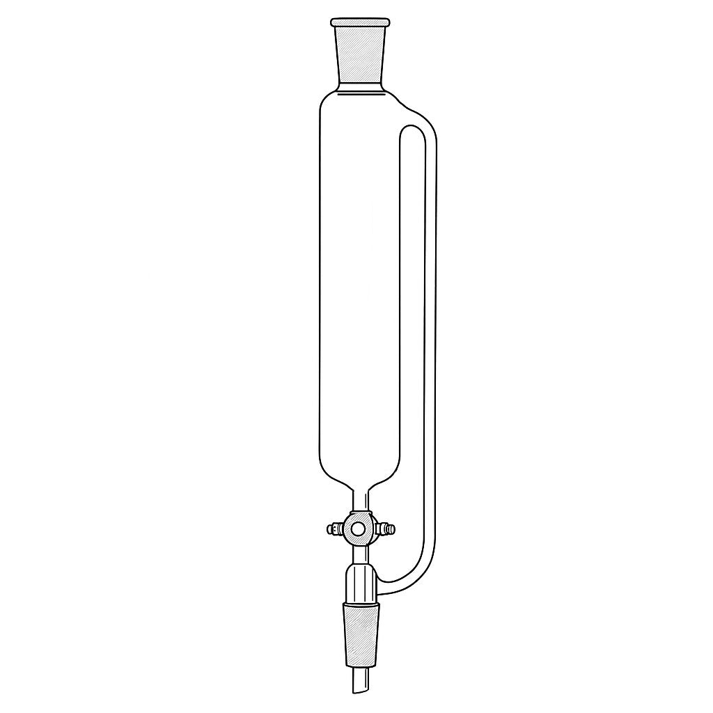 Addition Pressure Equalizing Funnel - Stone Glass