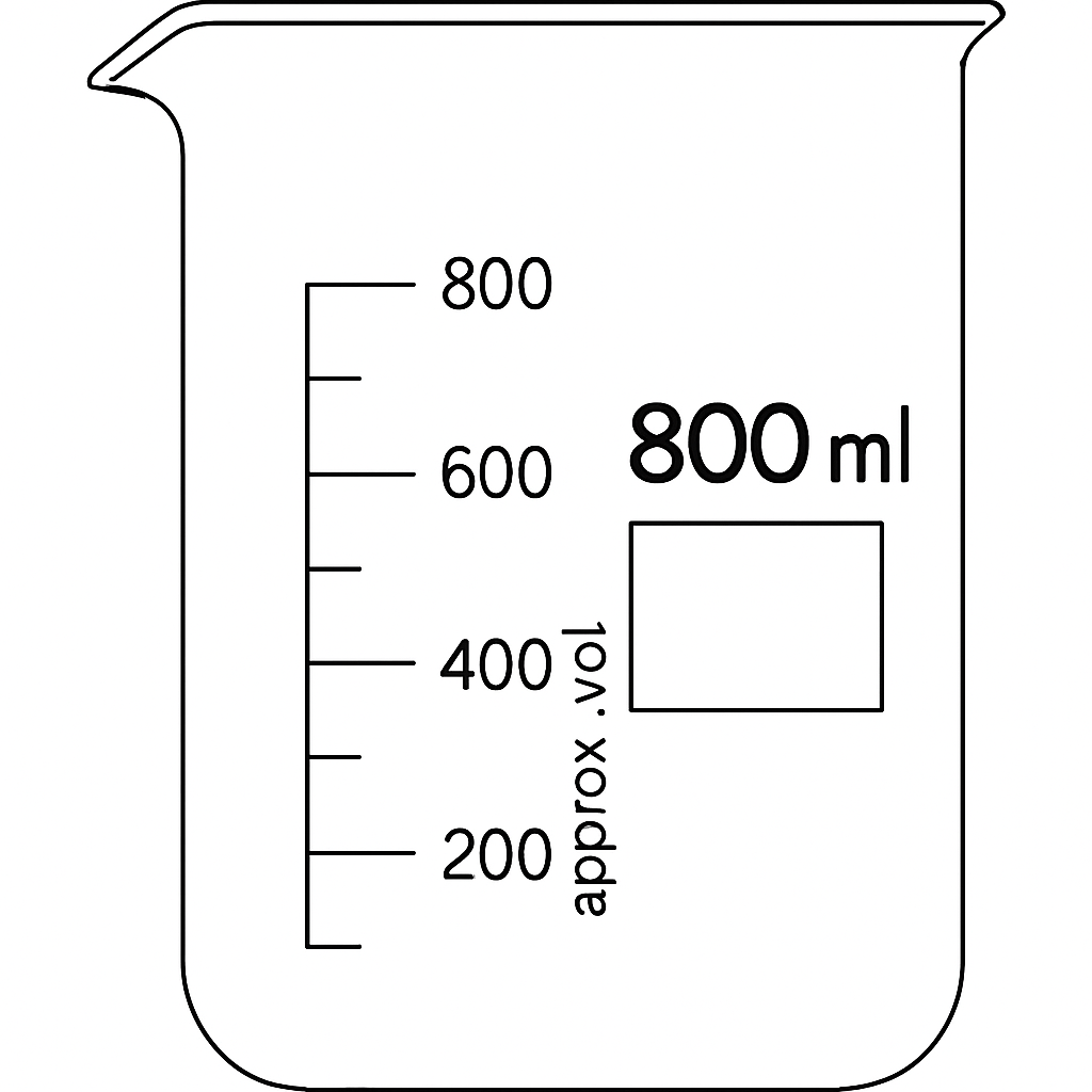 Beaker, Griffin, Low Form, Graduated, Double Scale Pyrex® - Stone Glass