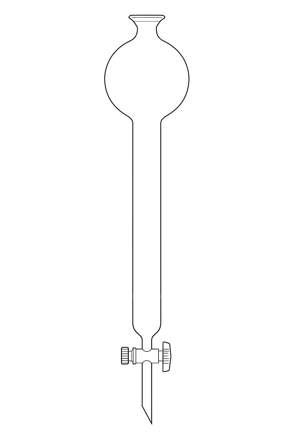 Chromatography Spherical Joint with Reservoirs Column - Stone Glass