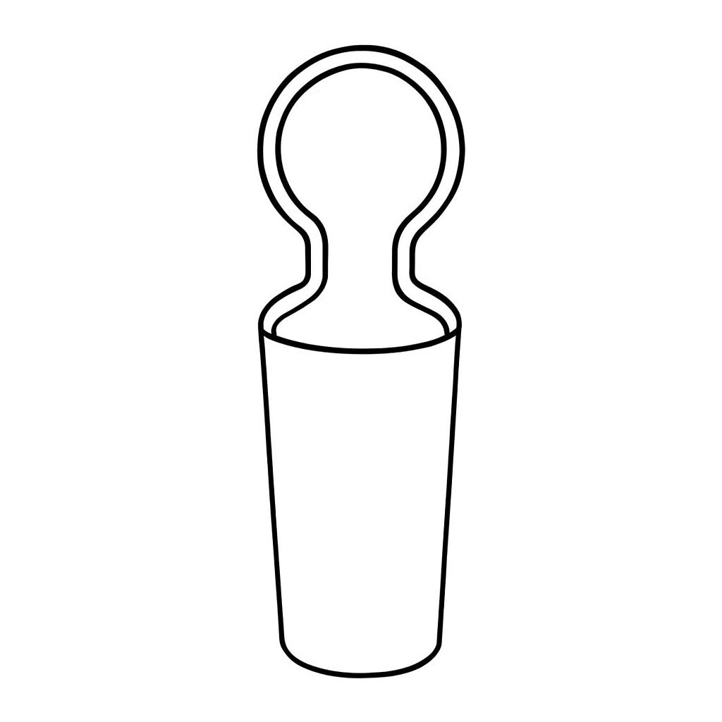 Penny Head Stopper - Stone Glass