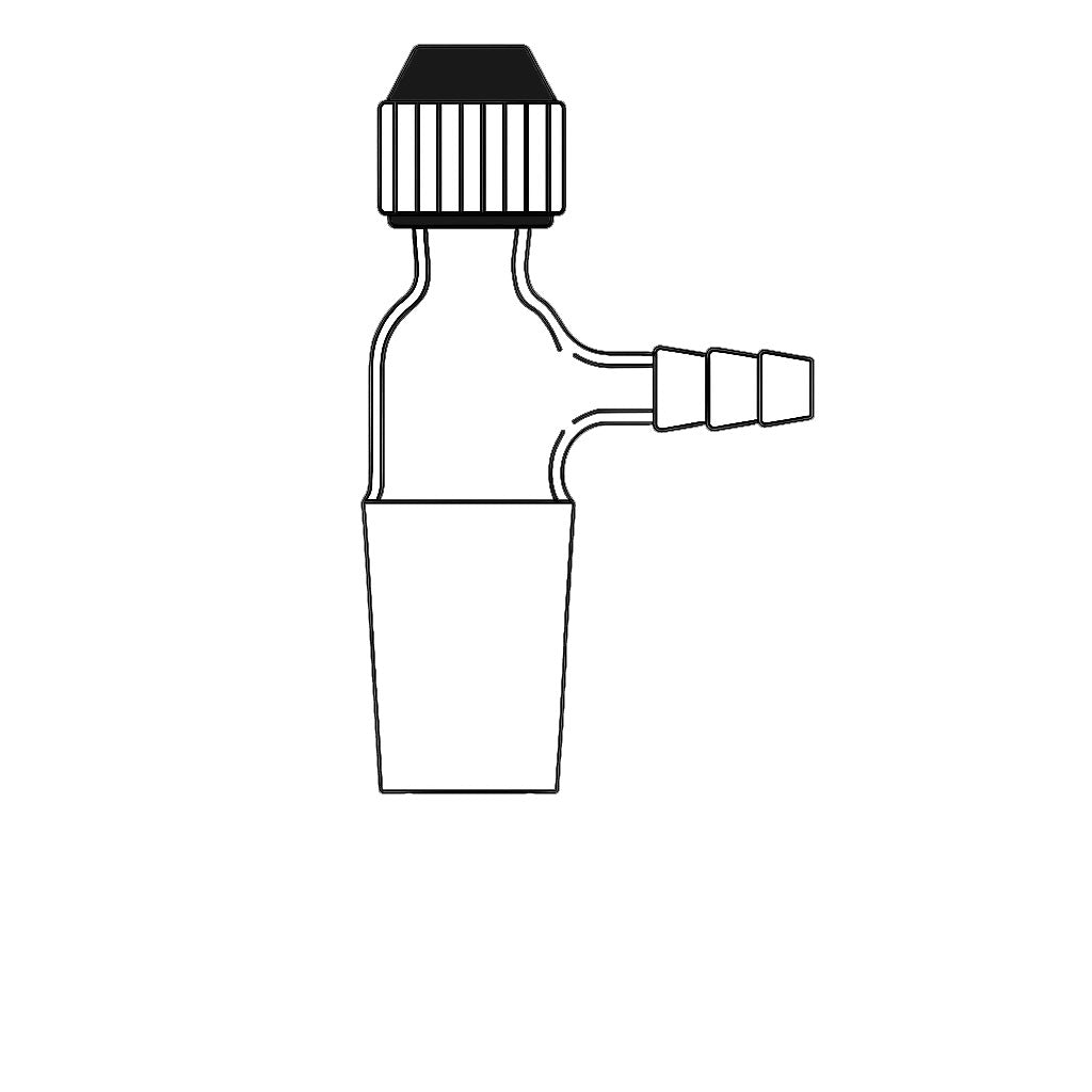 Vacuum Inlet Thermometer Adapter - Stone Glass