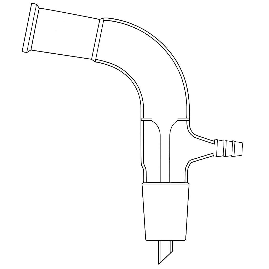 Vacuum Short Stem 105º Adapter - Stone Glass
