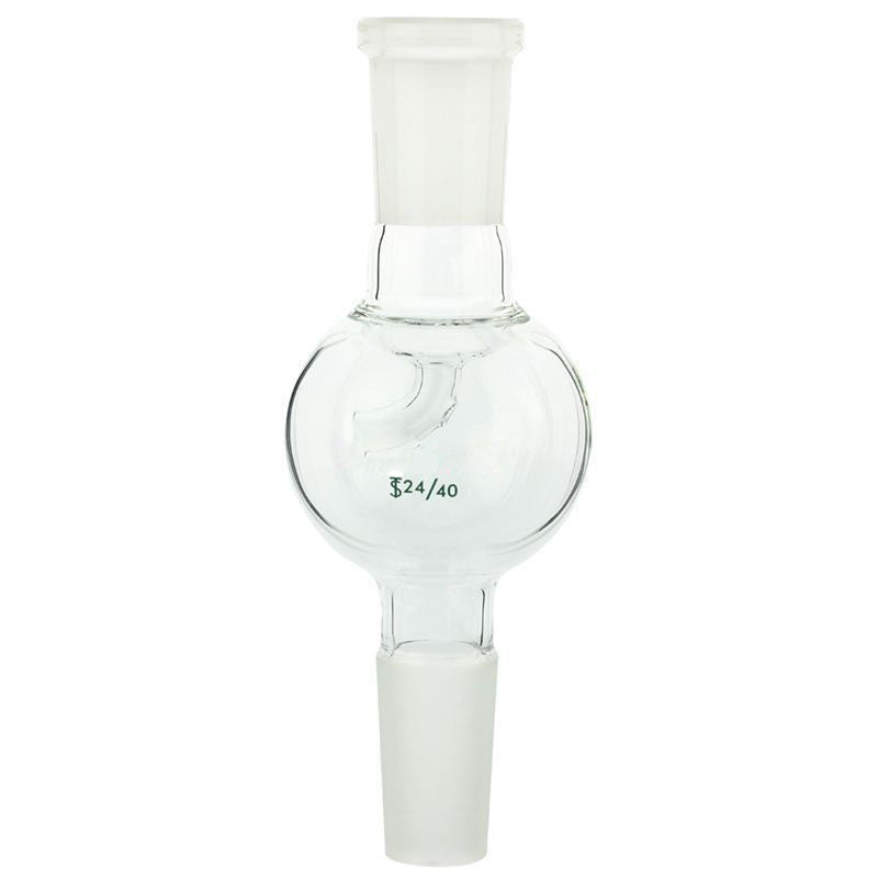placed above flask to prevent carry-over of reactions adapters-distilling-trap-kjeldahl
