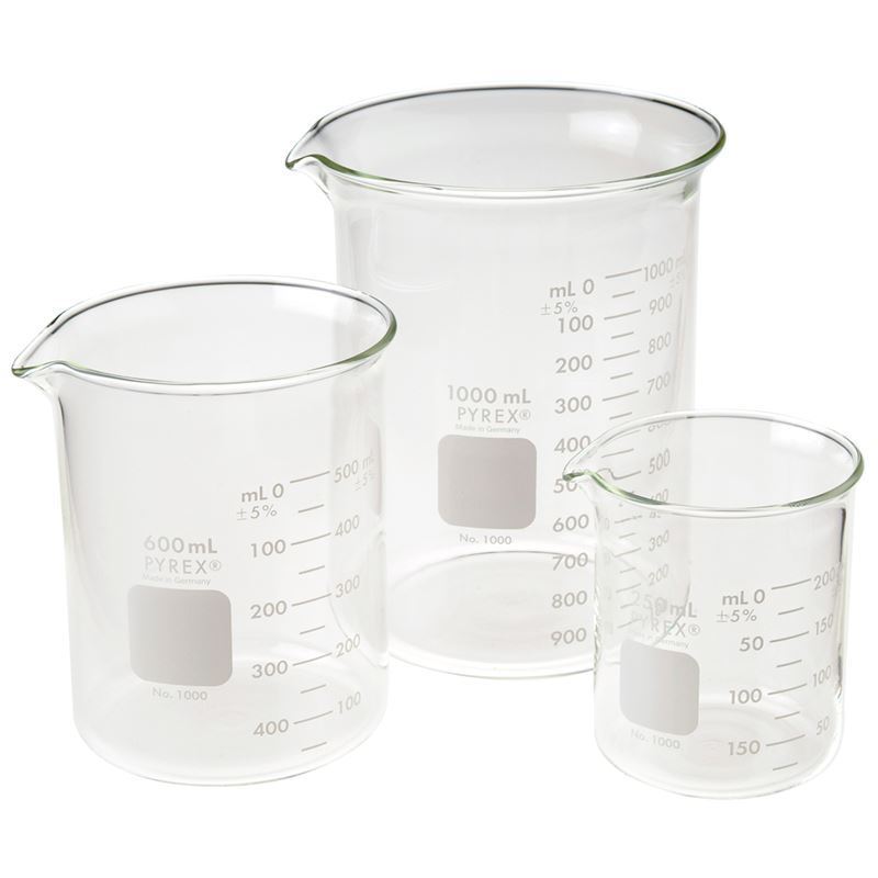 Beaker, Griffin, Low Form, Graduated, Double Scale Pyrex® – Stone Glass