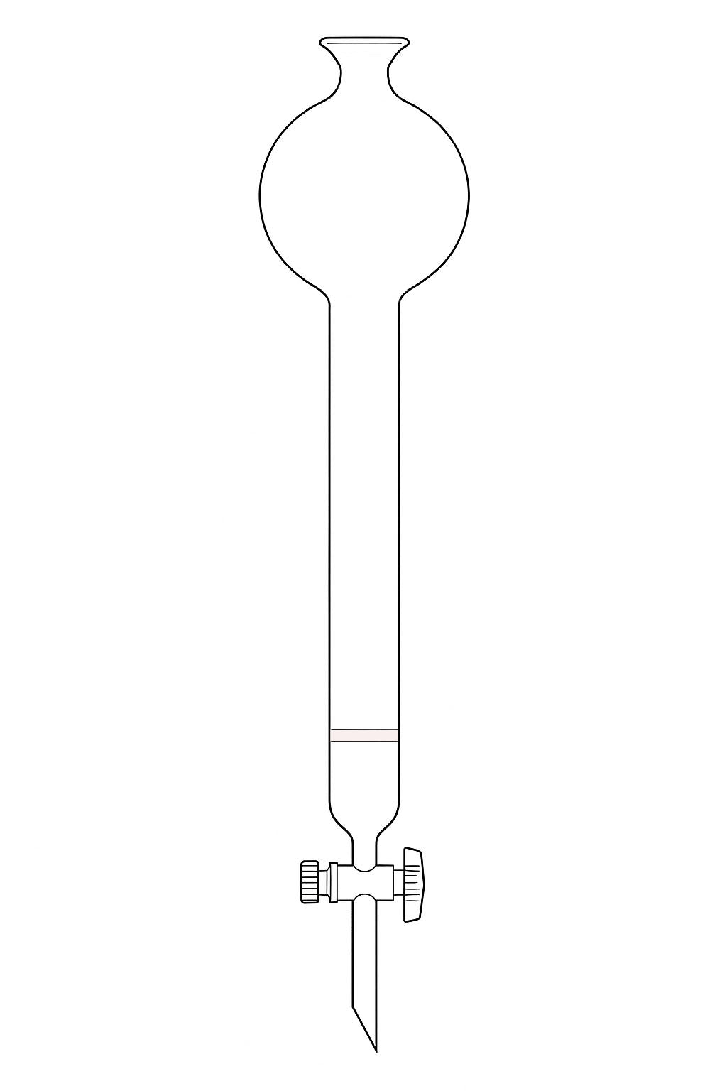 Chromatography Spherical Joint Fritted Disc Reservoir Column - Stone Glass