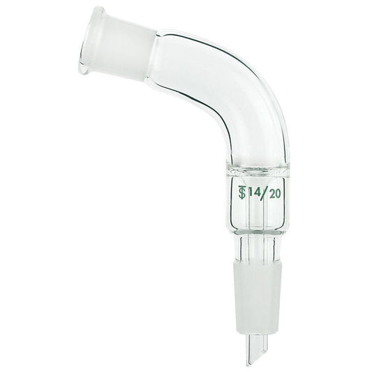 105°-degree distillation drip adapter with 14/20 joints.- Stone Glass LLC