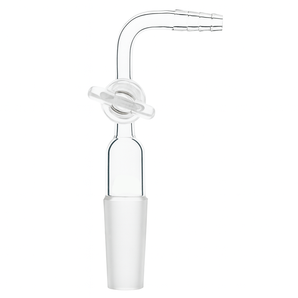 Flow Control, Glass Stopcock, 90° Adapter - Stone Glass