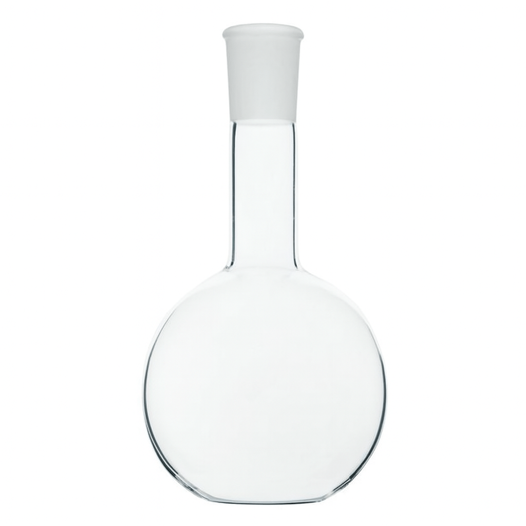 Long Neck Flat bottom Flask - Stone Glass