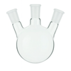 Round Bottom, 3 - Necks Heavy Wall Flask - Stone Glass