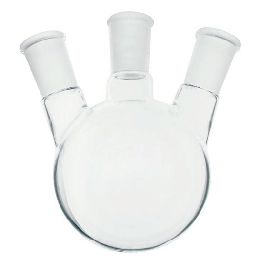 Round Bottom, 3 - Necks Heavy Wall Flask - Stone Glass LLC