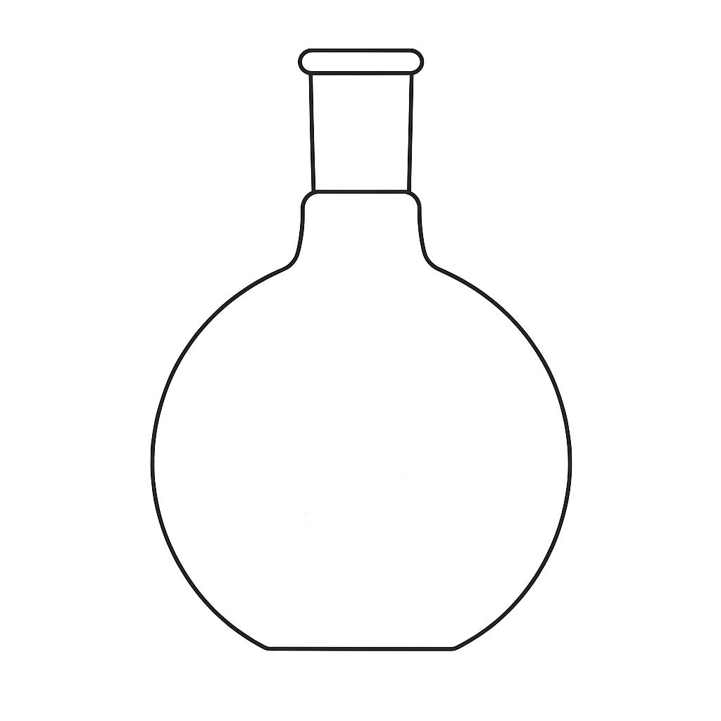 Single Neck Flat bottom Flask - Stone Glass